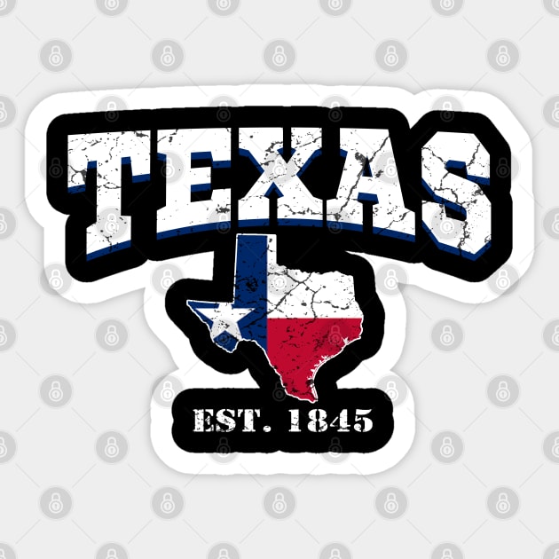 Texas Est. 1845 Sticker by Mila46